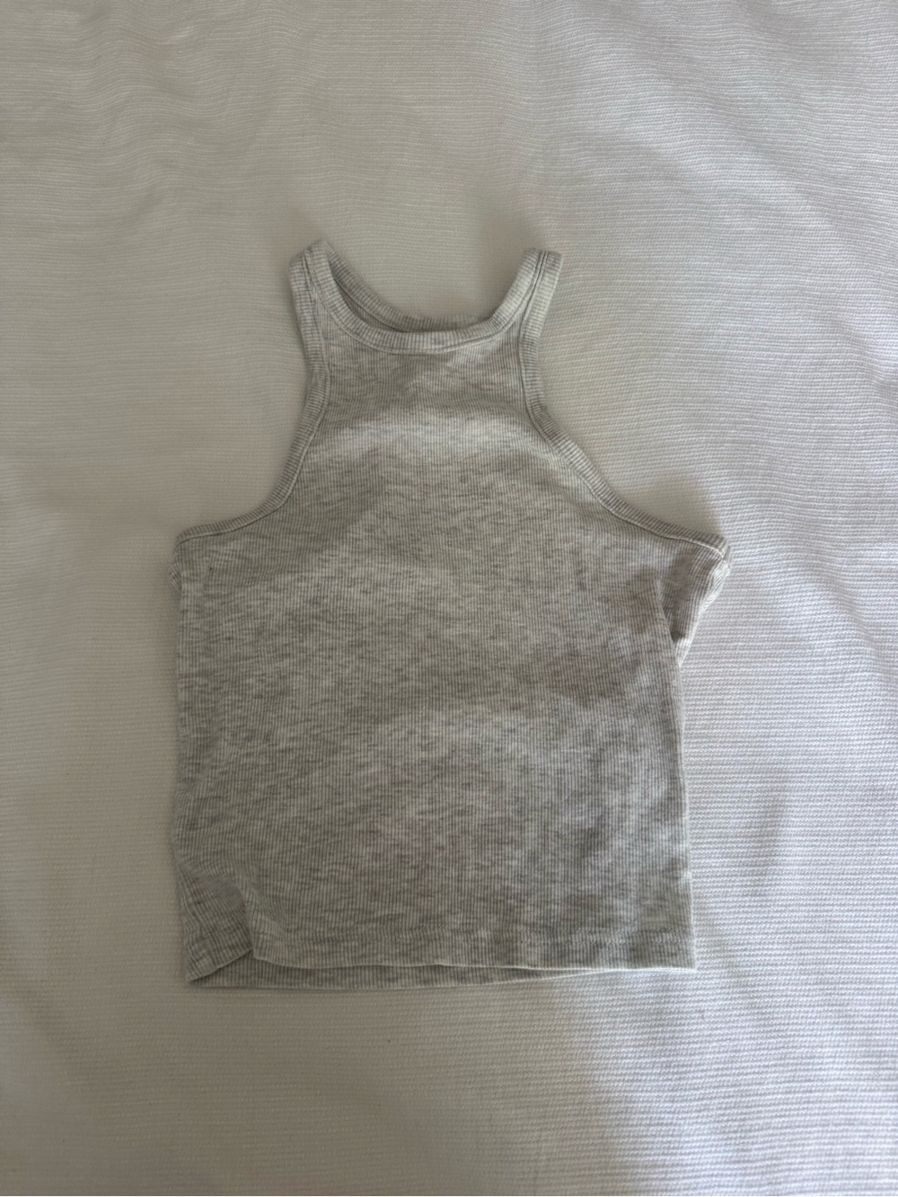 H&M Heather Gray Ribbed Tank Top